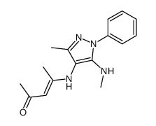 4-(3-methyl-5-methylamino-1-phenyl-1H-pyrazol-4-ylamino)-pent-3-en-2-one结构式