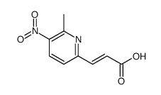 3-(6-methyl-5-nitropyridin-2-yl)prop-2-enoic acid结构式