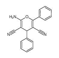2-Amino-4,6-diphenyl-4H-pyran-3,5-dicarbonitril结构式