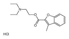 diethyl-[2-(3-methyl-1-benzofuran-2-carbonyl)oxyethyl]azanium,chloride Structure