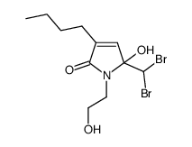 N-(2-hydroxyethyl)-3-butyl-5-dibromomethyl-5-hydroxy-2(5H)pyrrolinone结构式