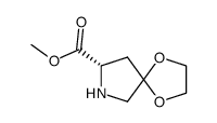 1,4-dioxa-7-azaspiro[4.4]-nonane-8(S)-carboxylic acid methyl ester结构式