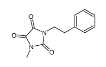 1-methyl-3-(2-phenylethyl)imidazolidine-2,4,5-trione Structure