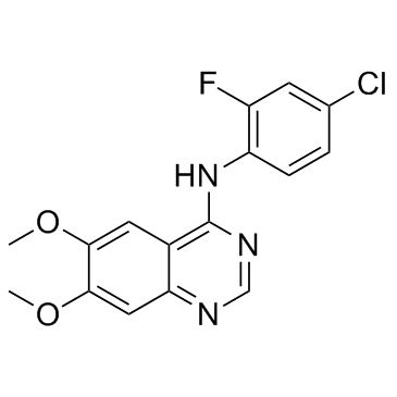 N-(4-氯-2-氟苯基)-6,7-二甲氧基-4-喹唑啉胺结构式