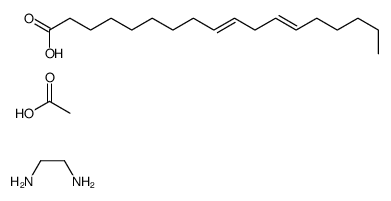 acetic acid,ethane-1,2-diamine,(9Z,12Z)-octadeca-9,12-dienoic acid Structure