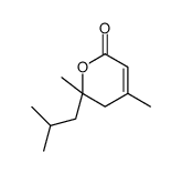 2,4-dimethyl-2-(2-methylpropyl)-3H-pyran-6-one结构式