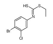 4-Bromo-3-chlorophenylcarbamodithioic acid ethyl ester structure