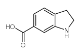 2,3-Dihydro-1H-indole-6-carboxylic acid Structure