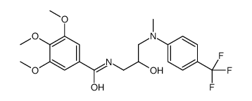 N-[2-hydroxy-3-[N-methyl-4-(trifluoromethyl)anilino]propyl]-3,4,5-trimethoxybenzamide结构式
