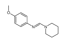 N-(4-methoxyphenyl)-1-piperidin-1-ylmethanimine结构式