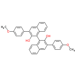 (R)-3,3'-双(4-甲氧基苯基)-1,1'-联萘酚结构式