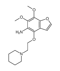6,7-dimethoxy-4-(2-piperidinoethoxy)-5-benzofuranamine Structure