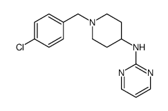 N-[1-[(4-chlorophenyl)methyl]piperidin-4-yl]pyrimidin-2-amine Structure