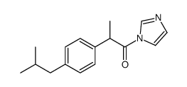 1-imidazol-1-yl-2-[4-(2-methylpropyl)phenyl]propan-1-one结构式