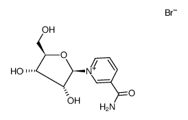 N1-(β-D-Ribofuranosyl)-3-aminocarbonylpyridinium bromide结构式