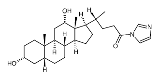 (R)-4-((3R,5R,8R,9S,10S,12S,13R,14S,17R)-3,12-dihydroxy-10,13-dimethylhexadecahydro-1H-cyclopenta[a]phenanthren-17-yl)-1-(1H-imidazol-1-yl)pentan-1-one Structure