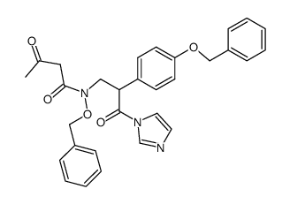 N-(benzyloxy)-N-(2-(4-(benzyloxy)phenyl)-3-(1H-imidazol-1-yl)-3-oxopropyl)-3-oxobutanamide Structure