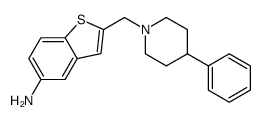 2-[(4-苯基-1-哌啶基)甲基]-苯并[b]噻吩-5-胺结构式