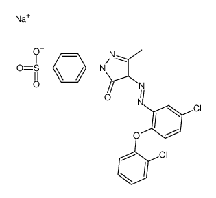 sodium p-[4-[[5-chloro-2-(2-chlorophenoxy)phenyl]azo]-4,5-dihydro-3-methyl-5-oxo-1H-pyrazol-1-yl]benzenesulphonate Structure