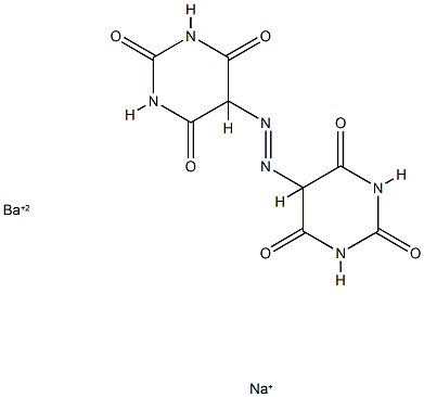 5,5'-azodibarbituric acid, barium sodium salt结构式