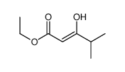 ethyl 3-hydroxy-4-methylpent-2-enoate结构式