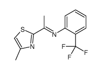 (1E)-1-(4-Methyl-1,3-thiazol-2-yl)-N-[2-(trifluoromethyl)phenyl]e thanimine结构式