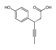 (S)-3-(4-羟基苯基)己-4-炔酸结构式