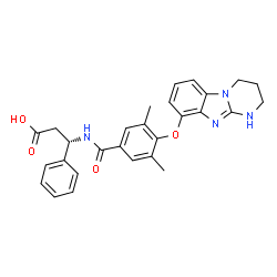 (S)-3-(4-((2-amino-1-Methyl-1H-benzo[d]imidazol-4-yl)oxy)-3,5-dimethoxybenzamido)-3-phenylpropanoic acid Structure