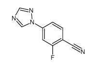 2-fluoro-4-(1,2,4-triazol-1-yl)benzonitrile Structure