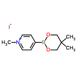 4-(5,5-Dimethyl-1,3,2-dioxaborinan-2-yl)-1-methylpyridinium iodide结构式