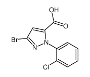 3-溴-1-(2-氯苯基)-1H-吡唑-5-羧酸结构式
