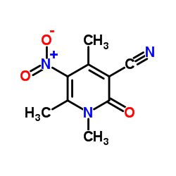 1,4,6-Trimethyl-5-nitro-2-oxo-1,2-dihydro-3-pyridinecarbonitrile结构式