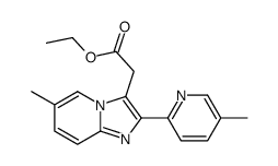 ethyl 2-[6-methyl-2-(5-methylpyridin-2-yl)imidazo[1,2-a]pyridin-3-yl]acetate Structure