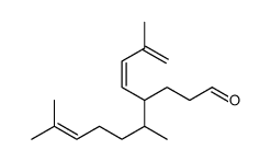 5,9-dimethyl-4-(3-methylbuta-1,3-dienyl)dec-8-enal结构式