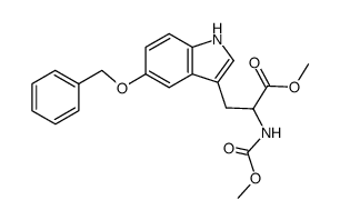 5-benzyloxy-Nb-methoxycarbonyl-L-tryptophan methyl ester Structure