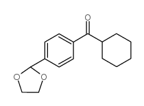 CYCLOHEXYL 4-(1,3-DIOXOLAN-2-YL)PHENYL KETONE structure