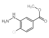 methyl 4-chloro-3-hydrazinyl-benzoate结构式
