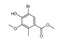 methyl 5-bromo-4-hydroxy-3-methoxy-2-methylbenzoate结构式
