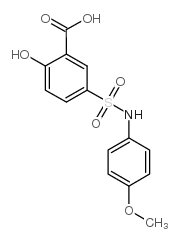 2-羟基-5-(4-甲氧基苯磺酰基)-苯甲酸结构式