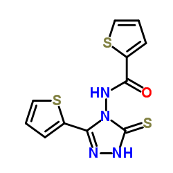 N-[3-(2-Thienyl)-5-thioxo-1,5-dihydro-4H-1,2,4-triazol-4-yl]-2-thiophenecarboxamide Structure