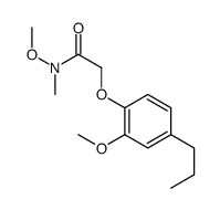 N-Methoxy-2-(2-methoxy-4-propylphenoxy)-N-methylacetamide结构式