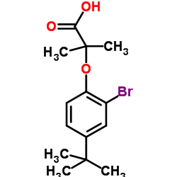 2-[2-Bromo-4-(2-methyl-2-propanyl)phenoxy]-2-methylpropanoic acid Structure