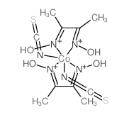 cobalt(+2) cation; N-[(Z)-3-nitrosobut-2-en-2-yl]hydroxylamine; diisothiocyanate Structure