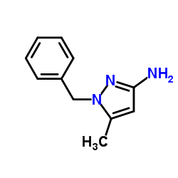 1-苄基-5-甲基-1H-吡唑-3-胺结构式