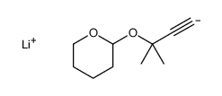 lithium,2-(2-methylbut-3-yn-2-yloxy)oxane结构式