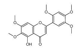 5-hydroxy-2',4',5',6,7-pentamethoxyflavone Structure