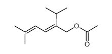 (E)-2-isopropyl-5-methyl-2,4-hexadien-1-yl acetate Structure