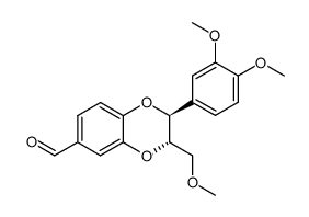 (2RS,3RS)-2-(3,4-Dimethoxyphenyl)-3-methoxymethyl-1,4-benzodioxan-6-carbaldehyd结构式