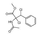 2-acetylamino-2,3-dichloro-3-phenyl-propionic acid methyl ester Structure