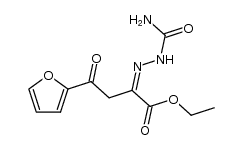 4-[2]furyl-4-oxo-2-semicarbazono-butyric acid ethyl ester结构式